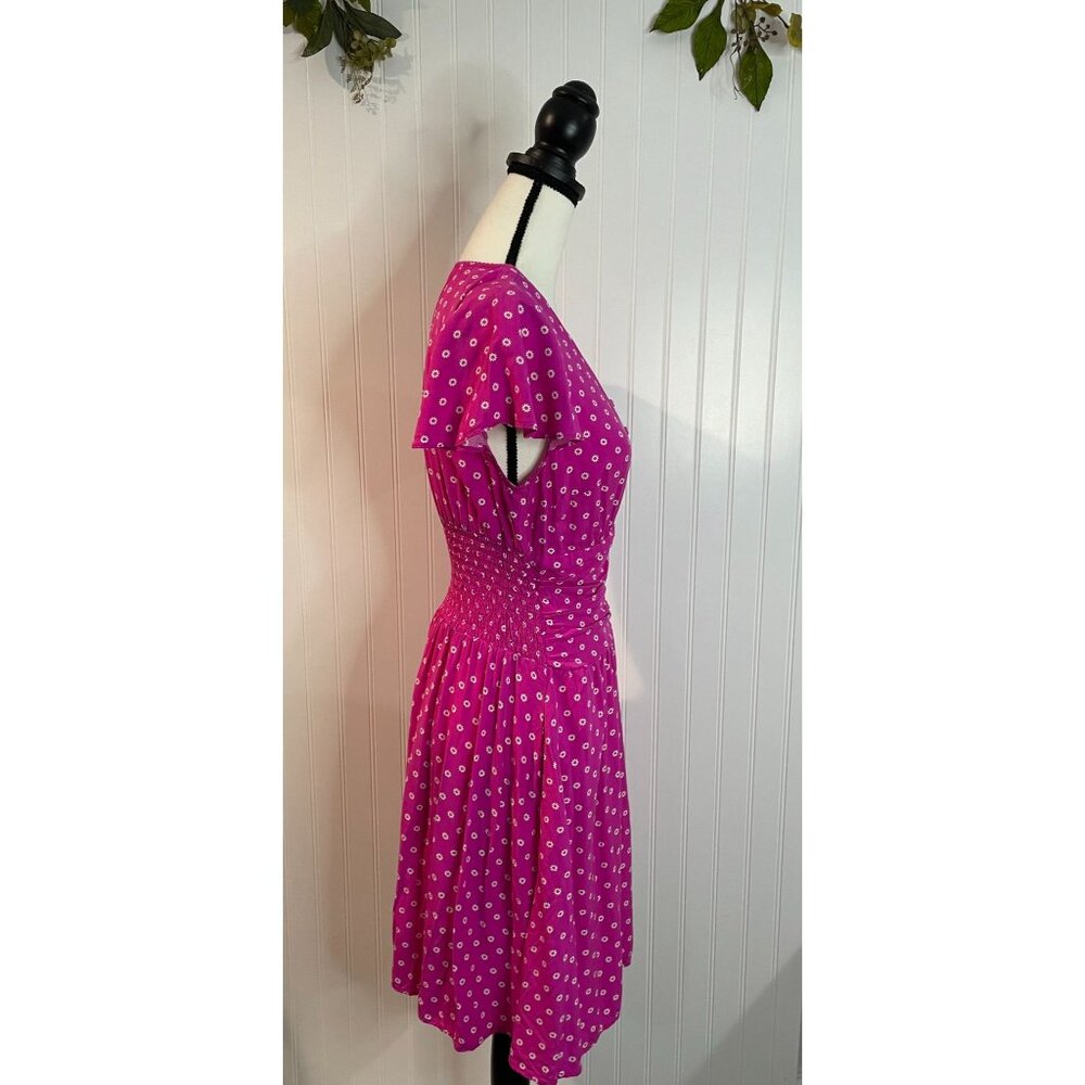 Matilda Jane Pink Floral Dress With Ruched Waist & Button Details - Picture 4 of 16